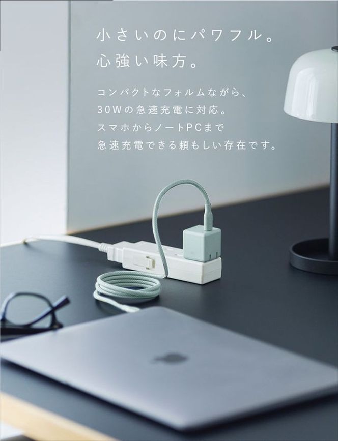 CIO 充電器 小型 急速充電 コンセント タイプC iPhone iPad Android Mate Charger002 ナチュラルホワイト｜小型 軽量 おしゃれ 便利 [2692]