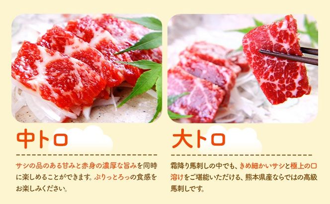 馬刺し 馬刺し 6種 食べ比べ 280g 株式会社利他フーズ《30日以内に出荷予定(土日祝除く)》 上赤身 中トロ 大トロ ふたえご ロース たてがみ 希少部位 国産 冷凍 生食用 肉 馬肉 ふるさと納税馬刺し 熊本県 南阿蘇村 送料無料 馬刺 ばさし 名物---isms_rita02_30d_r7_18500---