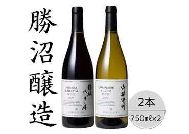 勝沼醸造 穂坂ベーリーA・山梨甲州樽発酵2本セット 167-043