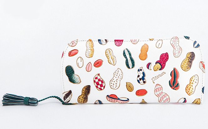 【文庫屋大関】メガネケース　ピーナッツ【皮革工芸品】 ファッション小物 民芸品 