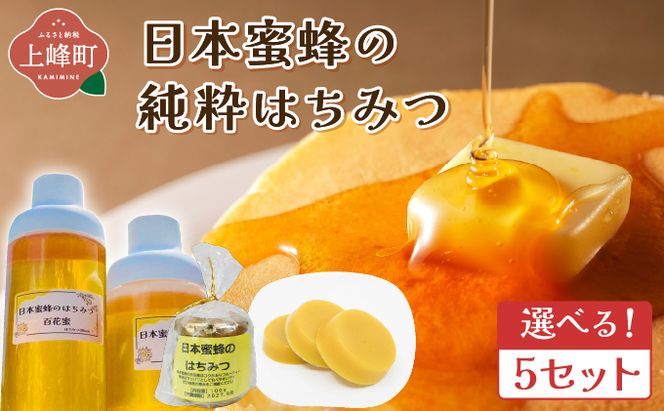 【内容量が選べる】日本蜜蜂の純粋はちみつ 200g～600g または 日本蜜蜂の蜜蝋 350g