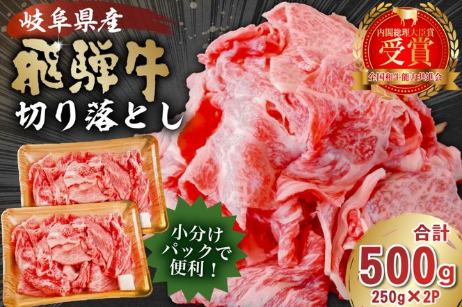飛騨牛切り落とし500ｇ（250ｇ×2）【0016-017】