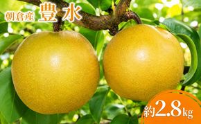梨 豊水 2.8kg 2027年 発送 フルーツ 果物 くだもの デザート 筑前あさくら農協 配送不可 離島
