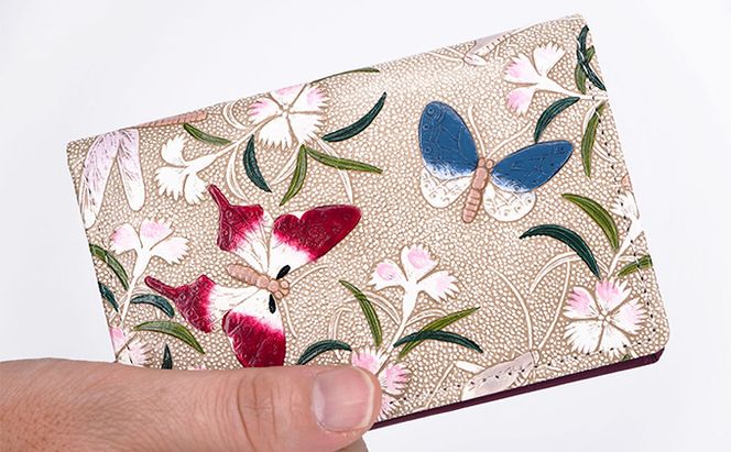 パスケース 撫子 文庫屋大関 名刺入れ カードホルダー 名刺ケース 名刺ホルダー カード入れ 定期入れ 定期ケース 雑貨 生活雑貨 小物 革小物 革製品 本革 日用品 民芸品 工芸品 東京 東京都 墨田区