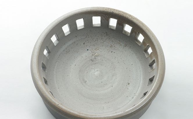 寒風須恵器　円面硯（作：三浦 雅人） 民芸品 工芸品 