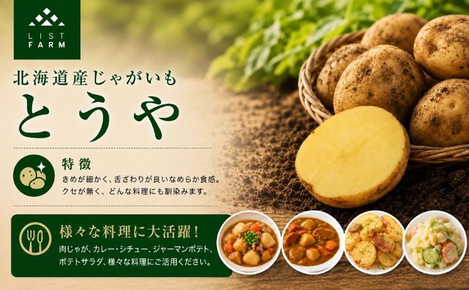 北海道 倶知安 じゃがいも とうや 5kg リストファーム サイズ 混合 馬鈴薯 芋 ポテト イモ 産地直送 野菜