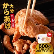 唐揚げ 大分からあげ 600g （モモ、とりトロ、ムネ、ずり、手羽先）唐揚げ うまタレ付き  【からあげ壱気】0B1-119 
