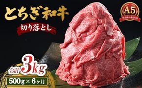 【6ヶ月定期便】とちぎ和牛 A5 切り落とし 500g【栃木県共通返礼品・栃木県産】 | 肉 牛肉 和牛 国産 切り落とし 栃木県 鹿沼市