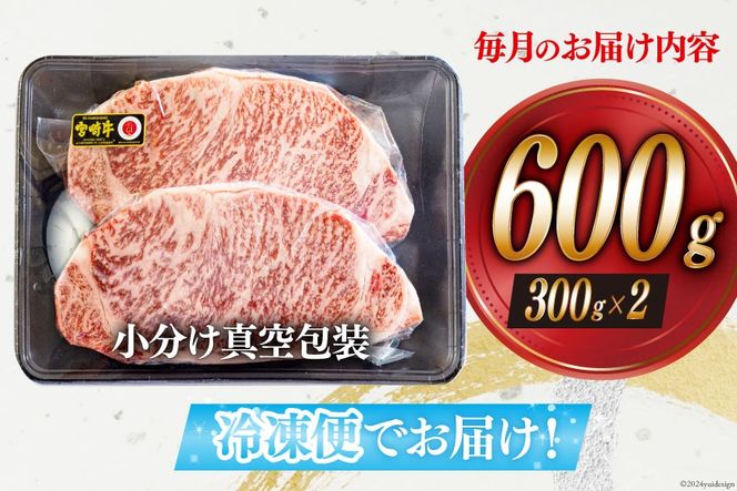 6回 定期便 宮崎牛 特上 ロース ステーキ 300g×2枚×6回 合計3.6kg 真空包装 [アグリ産業匠泰 宮崎県 美郷町 31be0057] 小分け A4等級以上 牛肉 黒毛和牛 焼肉 BBQ バーベキュー キャンプ サシ 霜降り 贅沢 とろける 柔らかい やわらかい ジューシー 丼 毎月届く 予約 ギフト プレゼント