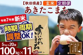 ※令和7年産 新米※《定期便11ヶ月》秋田県産 あきたこまち 100kg【玄米】(5kg小分け袋) 2025年産 お届け時期選べる お届け周期調整可能 隔月に調整OK お米 藤岡農産|foap-21711