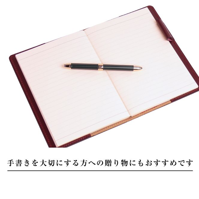【革製ノートカバー・Ｂ６サイズ】（ワイン）