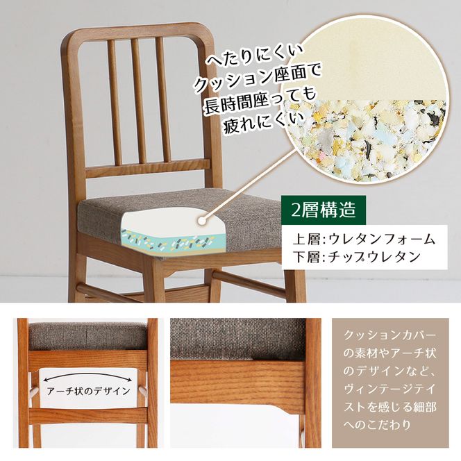 オーカー ダイニング3点セット 家具 インテリア ダイニングテーブル チェア 椅子 木製 天然木