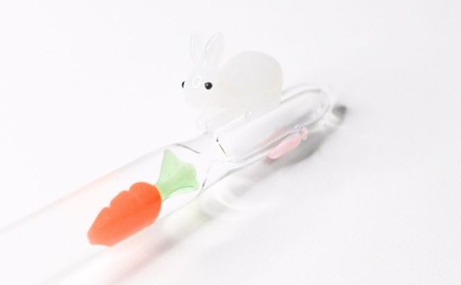 clarto　ガラスペンlavie（白うさあそび）　筆記用具 ガラスペン 硝子ペン 手作り ガラス 硝子 かわいい インク 手紙 日記 プレゼント ギフト 墨田区 東京都