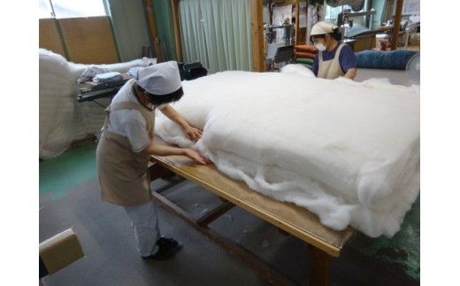 明治6年創業　ワタセ工場直売　コットンの王様エジプト綿入り敷ふとん（ピンク）【CW57W1】