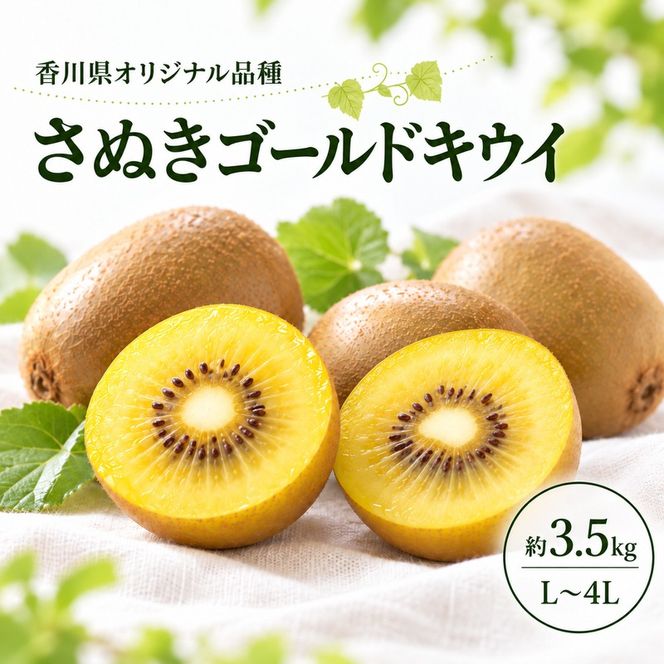 キウイ キウイフルーツ さぬきゴールドキウイ ゴールデンキウイ ゴールドキウイ 香川県産 国産 約3.5kg L～4Lサイズ 16～24玉 大玉 香川県オリジナル品種 追熟 食べごろ 甘い 朝食 デザート フルーツ 果物 くだもの 果実 香川県 東かがわ市 46312064