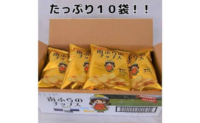 ポテトチップス 北海道 町内道の駅のみ販売中 南ふらのチップス 100g×10袋 うすしお味 厚切り じゃがいも スナック スナック菓子 ポテトチップ うすしお チップス ポテト 芋 菓子 お菓子 おやつ 大容量 箱 ジャガイモ 富良野 