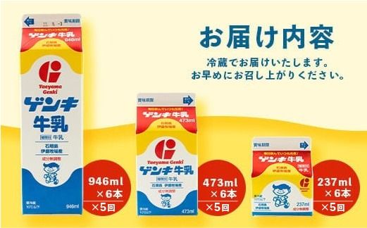 【ふるさと納税限定】【定期便_5回】ゲンキ牛乳バリューセット【八重山ゲンキ乳業】【日本最南端の乳業】【伊盛牧場産 生乳100％使用】GN-003-t05