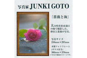 写真家 JUNKI GOTO 作品『薔薇と海』 写真(1枚・フォトフレーム付) 写真 大分県 佐伯市 蒲江 インテリア 雑貨 フォト 額付き【JD001】【JUNKI GOTO】
