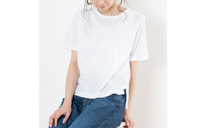 レディースカットソー 半袖 オフホワイト L 312011_CS002VC05
