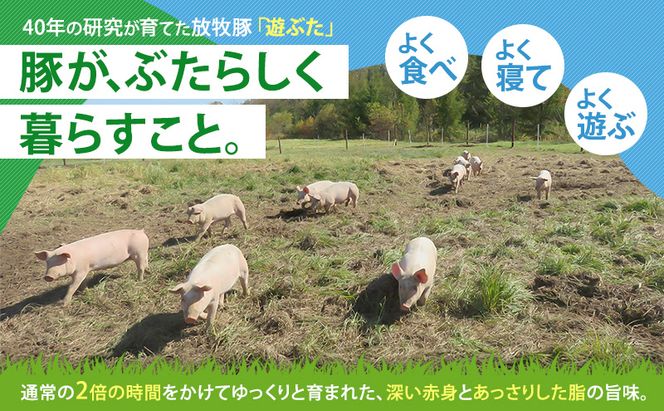 北海道十勝の放牧豚”遊ぶた” ロース しゃぶしゃぶ 400g［遊牧舎］【 豚 豚肉 しゃぶしゃぶ すき焼き 北海道 十勝 幕別 送料無料 】