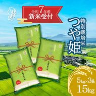【新米受付 10月発送】R7年産 つや姫 15kg（入金期限：2025.9.15）