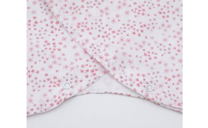PGガーゼ　ベビー肌着セット 60cm　小花 ベビー用品 ピンク 花柄 女の子 赤ちゃん 短肌着 コンビ肌着 裏始末 サイズ調整 股下ホック 肌に優しい 