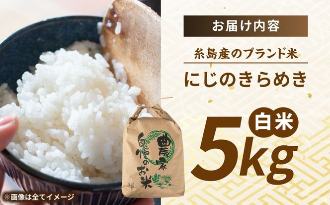 にじのきらめき 白米 5kg 糸島市産 糸島市 / 糸島の恵み コメ こめ ご飯[AGR004]