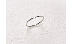 プラチナ 丸つち目 極細リング（ハンドメイド）【サイズ：8号】 232238_WW133VC08