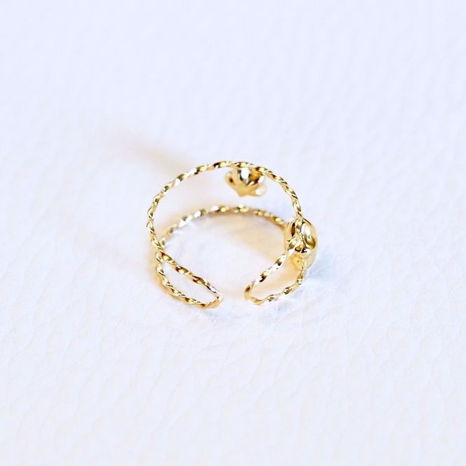 K18(18金) イエローゴールド 地金 星 イヤーカフ 保証書付 M1252 242-046