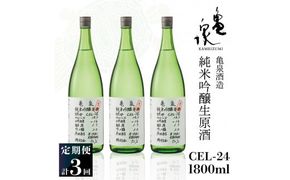 【3回定期便】純米吟醸生原酒 CEL-24 1800ml 計5400ml ／ 生酒 毎月1本×3回 定期便 お酒 酒 さけ 日本酒 アルコール 生原酒 アルコール度数14度 14% 甘口 フルーティ【株式会社とさもん】