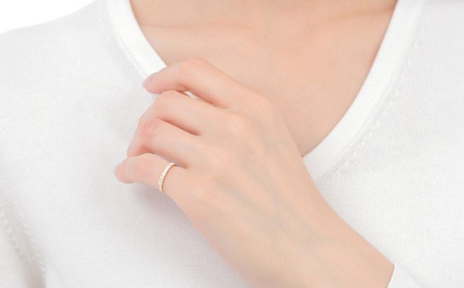 ピンキー  エタニティリング　0.18CT　Ｒ3996DI-Y　イエローゴールド【サイズ：1号～9号（0.5号刻み対応可）】　ピンキーリング 指輪 リング YG ダイヤ ダイヤモンド 宝石 ジュエリー 贈り物 ギフト プレゼント