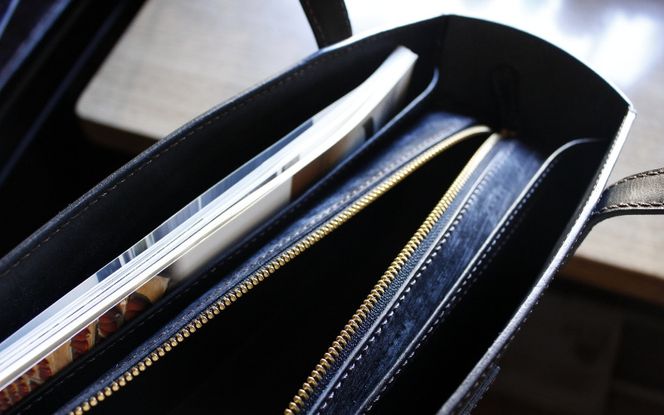 英国製ブライドルレザーのファスナートートバッグ work0003