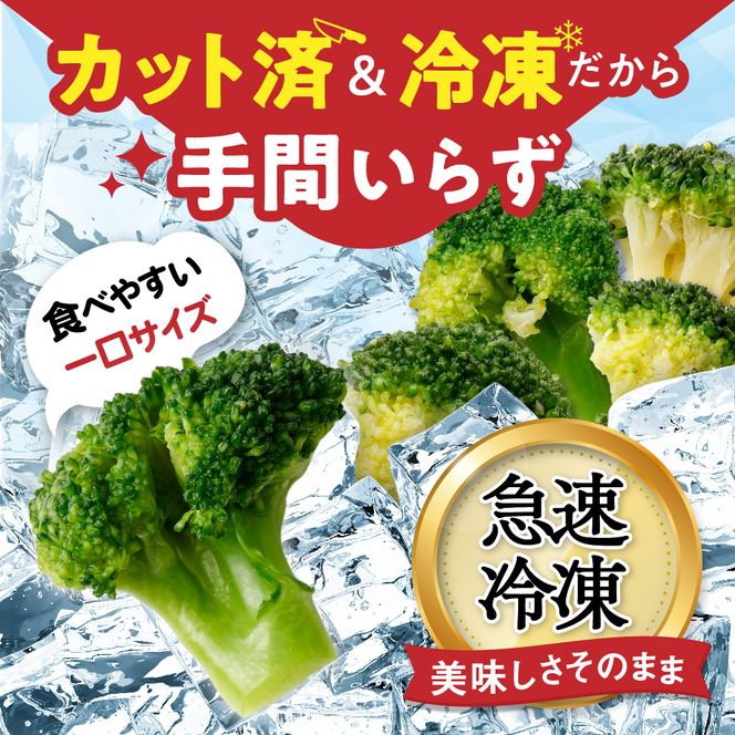 JAむなかたブロッコリー部会より!冷凍ブロッコリー3kg(1kg×3袋)【ほたるの里】_HA0623