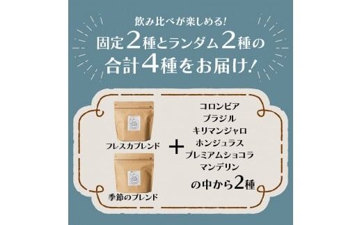 フレスカ特注 ドリップバッグ コーヒー 4種こだわりセット 40パック ドリップバッグ 飲み比べ コーヒー豆 自家焙煎 セット フレスカ 山梨 富士吉田