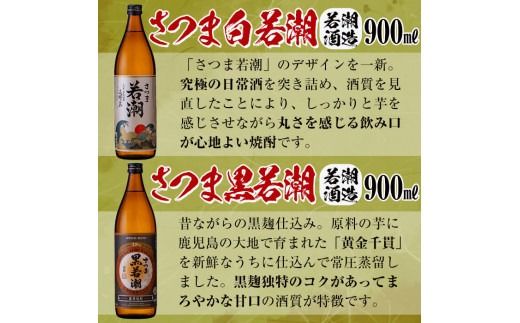 ＜入金確認後、2週間以内に発送！＞志布志焼酎「志」若潮セット 計4本(4種、720ml・900ml) a9-057-2w