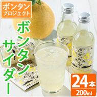 ボンタンサイダー(24本) 一つ一つ手作業で皮を剥き、果汁をしぼり仕上げました！ぼんたん ボンタン 文旦 サイダー ジュース 飲み物 飲料 果汁 フルーツ 果物 炭酸【ボンタンプロジェクト】akn055-02