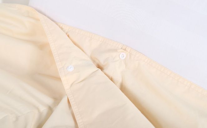 羽毛布団シングル二枚合わせ 合掛布団0.8kg/肌掛布団0.3kg オールシーズン対応 クリーム 寝具 掛け布団 軽量 立体キルト 春 夏 秋 冬 