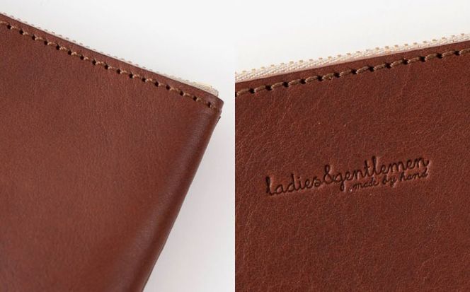 マチなしのファスナーポーチ Lsize 糸島市 / LADIES&GENTLEMEN 本革 革製品[ADK081]