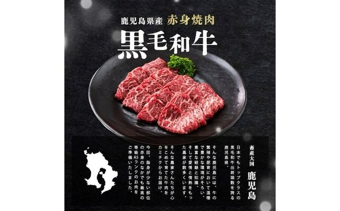 【小分け】＜A5等級＞鹿児島県産 黒毛和牛 牛肉 赤身 焼肉 (200g×3P/計600g)  a5-362