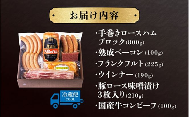 矢島ハム 贅沢グルメ セット 6種 ハム ベーコン セット ドイツブロック  国産 牛肉  豚肉 手作り ハム ソーセージ 詰め合わせ こだわり 加工品 ギフト  お中元 お歳暮 贈り物 株式会社 矢島ハム  神奈川県 茅ヶ崎市
