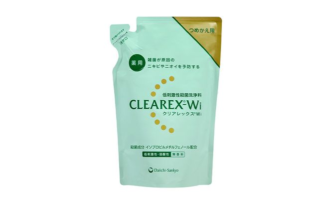 クリアレックスＷi 450mL１本、詰替用７個セット 全身洗浄料 ボディソープ 薬用 低刺激性 殺菌洗浄料 弱酸性 無香料 殺菌 消毒 体臭 汗臭 にきび 第一三共ヘルスケア 東京都 墨田区