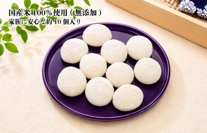099H4619 【無添加】老舗職人の杵つき生丸餅（白）約500g 【小分け 50g×10個 解凍するだけで“つきたて”の粘りと香り】