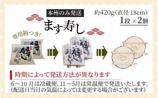 ます寿し【本州のみ発送】 ※発送前に在宅確認の電話連絡をいたします！