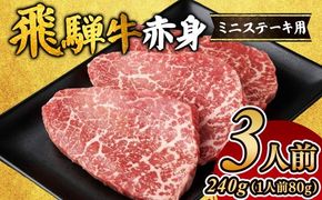 飛騨牛赤身ミニステーキ（3人前）｜モモ お肉 牛肉 ※離島への配送不可