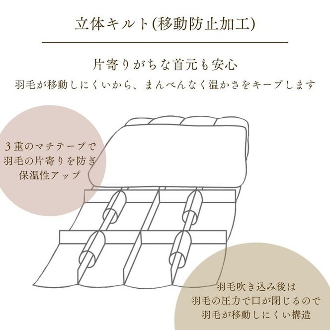 ＜京都金桝＞最高峰 アイダーダウン95% 羽毛掛けふとん クイーン 1.8kg ＜羽毛布団 羽毛ふとん 掛け布団 アイダー 高級 国産 日本製 シルク 絹 寝具＞｜モナク