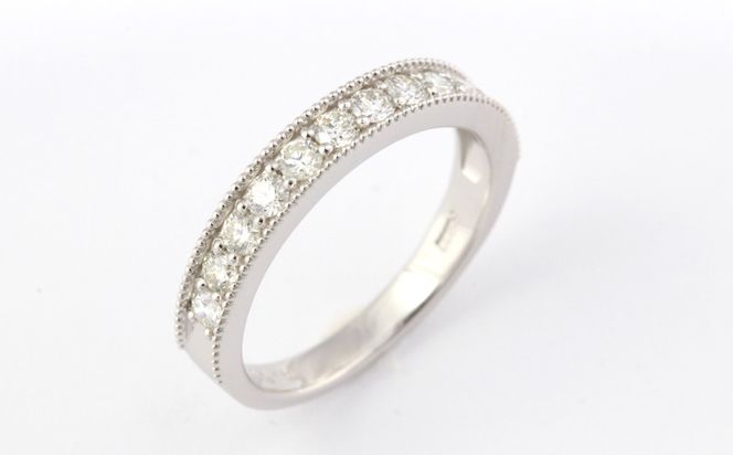 0.5ct   ハーフエタニティ  リング  R3703DI-P【サイズ：8号～16号（0.5刻み可）】  ダイヤ ダイヤモンド ダイヤモンドリング 指輪 ジュエリー 宝石 贈り物 ギフト プレゼント