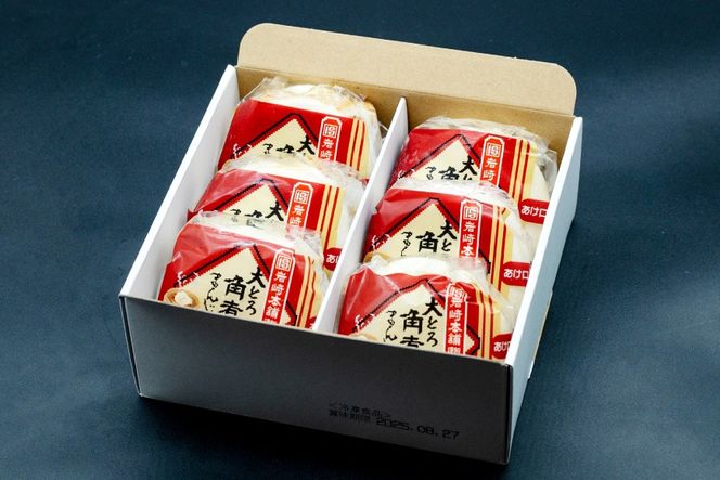 BJ047 岩崎本舗 【12回定期便】大とろ角煮まんじゅう 6個入 (箱) [長崎県 島原市]