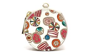 【文庫屋大関】マカロンポーチ 飴【皮革工芸品】 ポーチ ミニポーチ 小物入れ アクセサリー入れ イヤホン入れ 収納 保管ケース 手のひらサイズ  本革 革 皮革 工芸品 工芸 雑貨 ギフト プレゼント 日本製 東京