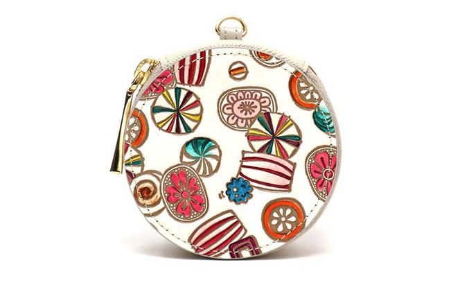 【文庫屋大関】マカロンポーチ 飴【皮革工芸品】 ポーチ ミニポーチ 小物入れ アクセサリー入れ イヤホン入れ 収納 保管ケース 手のひらサイズ  本革 革 皮革 工芸品 工芸 雑貨 ギフト プレゼント 日本製 東京