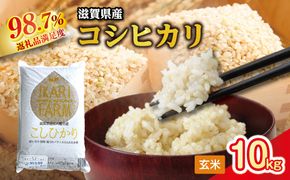 【新米】令和8年産　強い粘りと旨味！お米の王様「コシヒカリ」　玄米10ｋｇ（5ｋｇ×2）【C033W】（滋賀県　近江八幡市）
